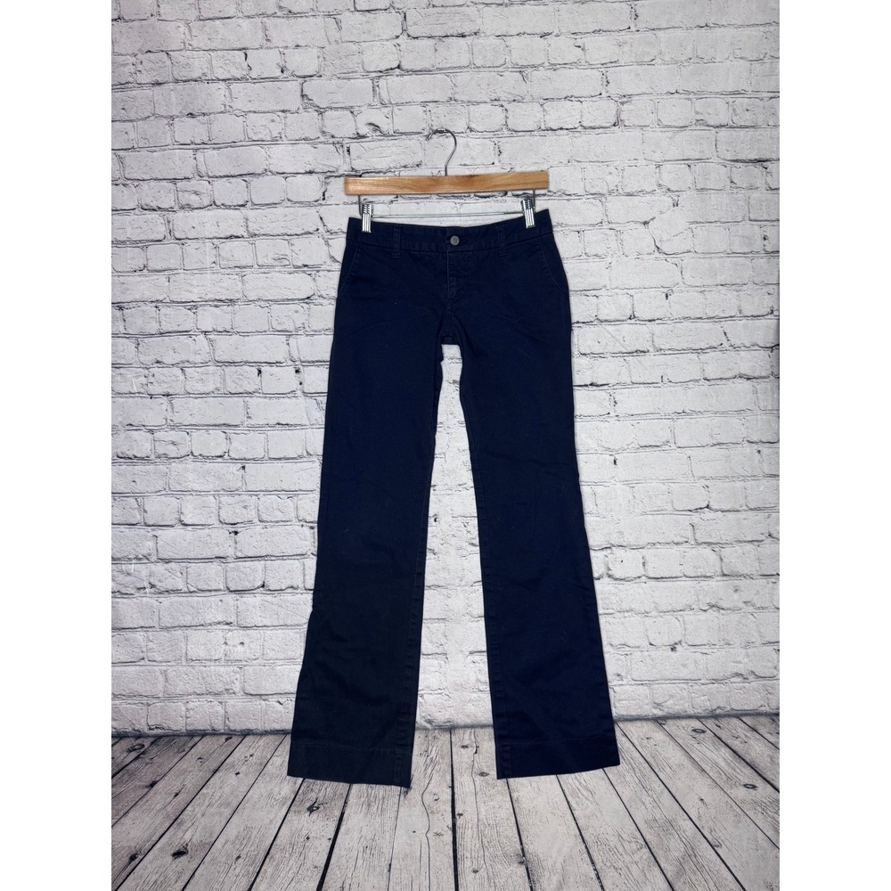 Dickies Women Navy Blue Flat Front Straight Leg Pants Size 3